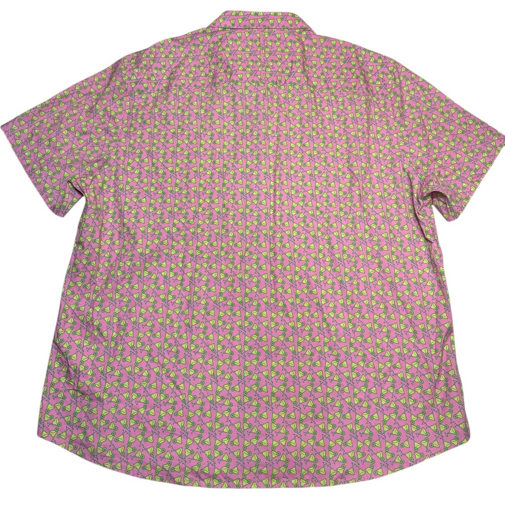 Johnston & Murphy Button Down Shirt, Short Sleeve, Margarita Pattern, Size XXL - Picture 3 of 10
